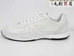 シャネル CHANEL 25K G46867 ココマーク マトラッセ ローカット スニーカー ホワイト サイズ42 メンズ 極上美品 靴のサムネイル
