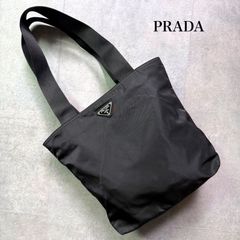 PRADA プラダ PRADA 三角ロゴ フーラード スカーフ 黒 ブラック
