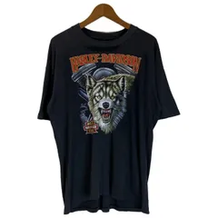 【中古】　HARLEY-DAVIDSON　Tシャツ　80s vintage　80年代　半袖　カットソー　トップス　クルーネック　ロゴT　ブランドロゴ　プリント　古着　/7309