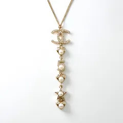シャネル CHANEL ネックレス ペンダント チョーカー ゴールド ココマーク パール ラインストーン ハート スター