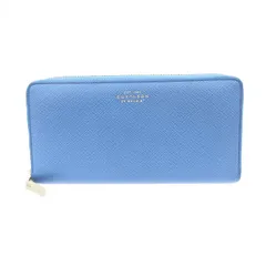 Smythson スマイソン ラウンドジップ長財布      ブルー ユニセックス / 240001204819のサムネイル
