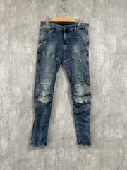G-STAR RAW ジースターロゥ ストレッチ スキニー スリム ダメージ デニムパンツ sizeL/青 ■■◎レディースのサムネイル