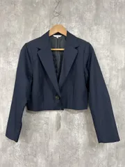 美品 MOUSSY マウジー タグ付き クロップドシングルジャケット ジャケット sizeF/濃紺 ◇■ レディースのサムネイル