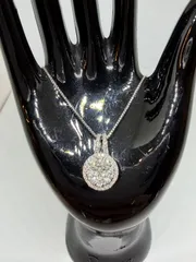 【1ct】K18WG/Pt850 ダイヤモンド 豪華 ネックレス