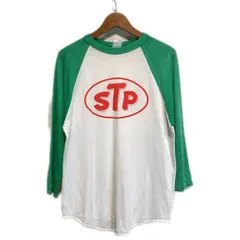 【中古】　AUGUSTA　ラグランTシャツ　七分袖　カットソー　トップス　クルーネック　バイカラー　プリント　STP　USA製　古着　/1590のサムネイル