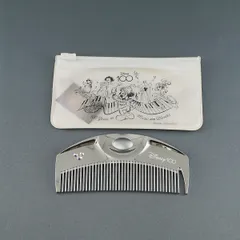 LOVECHROME Fツキ シルバー クリスタル ディズニー100周年記念 USED美品 ラブクロム ヘアコーム 櫛 前髪 美髪コーム 軽量 日本製 X9980のサムネイル