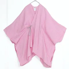 【美品】SOUSOU ソウソウ★麻 きさらぎ はおりもの ひも付き ピンク系 無地 薄手 z20456のサムネイル
