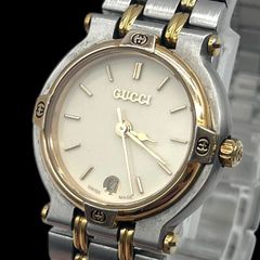 新品電池 稼働品 GUCCI グッチ レディース腕時計 5500L クォーツQZ