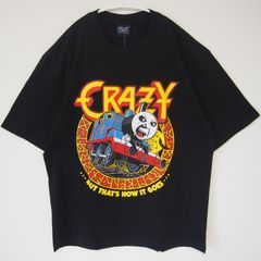 c2 オジーオズボーン CrazyTrain トーマス パロディT バンドT 黒