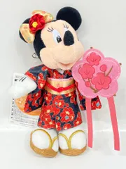 東京ディズニーリゾート ぬいぐるみバッジ お正月/辰年 ミニー(着物/黒赤花) 2024