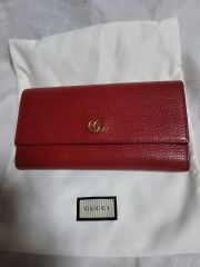 ✨付属品完備✨ グッチ 長財布 二つ折り フラップ マーモント シボ