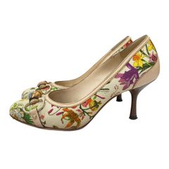 GUCCI グッチ フラワー柄 フラットシューズ 24cm 保存袋付き - メルカリ