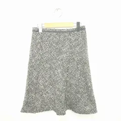 プロポーション ボディドレッシング PROPORTION BODY DRESSING スカート 台形 膝下丈 サイドジップ ウール 2 グレー ブラック 灰 黒 /TT39