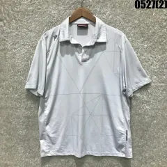 カッパ 半袖 ポロTシャツ 幾何学 パータン グレー XLのサムネイル