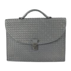 BOTTEGAVENETA ボッテガヴェネタ ビジネスバッグ 170238 レザー グレー系 イントレチャート ブリーフケース 書類鞄