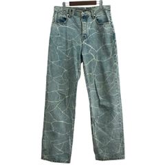 シルバー加工 デニムパンツ ヴィンテージ風 L - メルカリ
