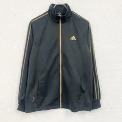 adidas　アディダス　トラックジャケット/ジャージ　黒　ブラック　Lサイズ　古着