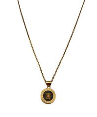 VERSACE ヴェルサーチ メドゥーサ ネックレス ブラック×ゴールド