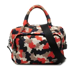 プラダ 三角ロゴプレート ハンドバッグ ショルダーバッグ 2WAY VA0884 マルチカラー キャンバス レディース PRADA【1-0266239】