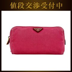未使用級 PRADA プラダ 巾着 ポーチ 三角プレート MV369 Gカード