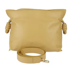 LOEWE ロエベ フラメンコ クラッチ パファー ショルダーバッグ A411FC1X67 カーフスキン レザー キャメル系 ゴールド金具 ミディアム 2WAY のサムネイル
