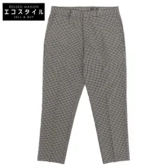 Theory　セオリー　チェック柄 シアサッカー センタープレス スラックスパンツ ボトムス メンズ ブラウン 32　32のサムネイル