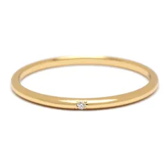 [A.UN jewelry] ダイヤモンド リング レディース 指輪 ピンキーリング 18金 K18 プラチナ 華奢 普段使い 誕生日 プレゼント ニッケルフリー シルバー925【gold-c11号】 0