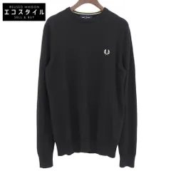 FRED PERRY　フレッドペリー　新品同様 Classic Crew Neck Jumper ウール コットン トップス メンズ ブラック S K9601　Sのサムネイル