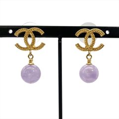 レア】CHANEL 2022AW クリア パープル ピアス - メルカリ