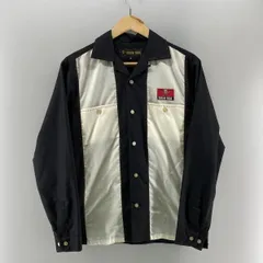 【中古】CREAM SODA ロカビリー 長袖シャツ ブラック×ホワイト サイズM　クリームソーダ[24]のサムネイル