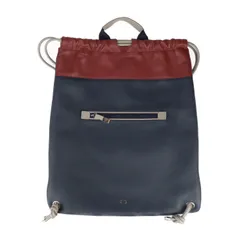 DIOR HOMME ディオールオム ナップサック リュック・デイパック - レザー ネイビー系 レッドブラウン系 グレー系  バックパック 巾着型 バイカラー のサムネイル