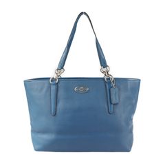 COACH トートバッグ A4収納可能 ブルー - メルカリ
