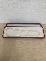 ヴィンテージ✨アコヤ真珠 2連ネックレス 6.3-6.7mm珠 シルバー【美品