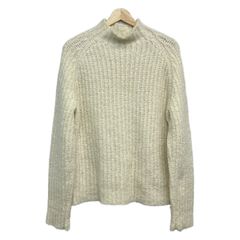 サンローラン ハイネックニット ゴールド金具 モヘア混 xs ホワイト