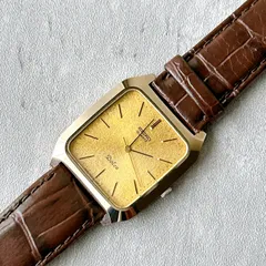 SEIKO Dolce セイコー ドルチェ 5931-5260 ゴールド テクスチャーダイヤル スクエアケース クォーツ ヴィンテージ メンズ腕時計