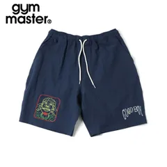 gym master ジムマスター GOOD BOY 刺繍ショーツ メンズ レディース対応 コットン100％ ひざ丈 ワイドシルエット カジュアルショートパンツ G721748 ネイビーのサムネイル