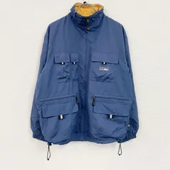 FIRST DOWN　フィッシングジャケット　青　ブルー　Lサイズ　古着のサムネイル
