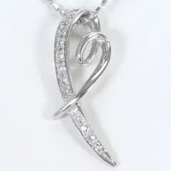 K18WG ネックレス ダイヤモンド 0.10ct 総重量約2.6g 約40cm