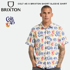 半袖シャツ メンズ BRIXTON ブリクストン S/Sシャツ COLT 45 X BRIXTON S/S WVN - MULTI コラボ ビール アメ車 ストリート アメカジ サーフィンのサムネイル