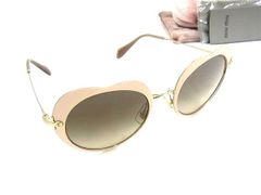 極美品✨】miu miu ミュウミュウ ハート サングラス 黒 金SMU54R
