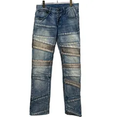 BLACK BARRET by Neil Barrett パッチワークハギデニムパンツ ジーンズ ボトムス ブラックバレット ニールバレット メンズのサムネイル