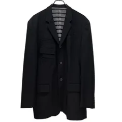 Jean Paul GAULTIER HOMME 93SS ウールギャバジンボーダーライニングマルチポケット3Bテーラードジャケット Archive 90sのサムネイル