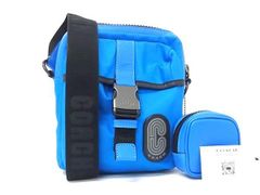極美品】COACH コーチ エッジ ボディバッグ ショルダー レザー ブルー 