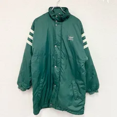 adidas　アディダス　ナイロンジャケット　ベンチコート　緑　グリーン　Sサイズ　古着