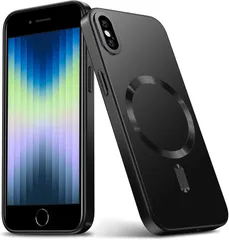 Tgaoleyd iPhone XS Max 用ケース Magnetic対応ワイヤレス充電軽薄型TPUソフト アイフォンxs max 用スマホケース マグネット搭載 耐衝撃 米軍MIL規格取得 黄変防止耐久性 ストラップ付き おしゃれ 携帯カバー 黒のサムネイル