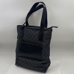 GUCCI グッチ トートバッグ ベロア Gロゴ 肩掛け レザー ブラック A4 