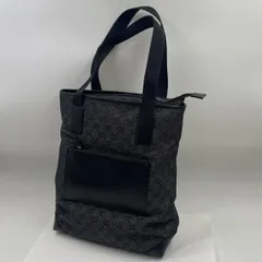 GUCCI  グッチ GGキャンバス トートハンドバッグ ユニセックス ブラック グレー 中古