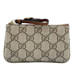 GUCCI グッチ コインケース GGスプリーム 819113 ベージュ ブラウン PVC×レザー ユニセックス 新品未使用展示品
