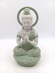 九谷焼 観音菩薩像 置物 工芸美術品 九谷焼 観音菩薩像 仏像 置物_Y9659 - メルカリ