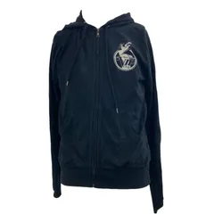 199990 HYSTERIC GLAMOUR ヒステリックグラマー ジップアップフーディー　ジップアップパーカー VIP club ヒスガール　 M ブラック メンズ